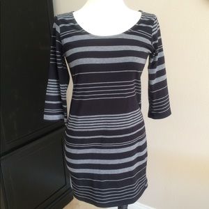 Black and Grey Striped Dress